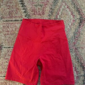 Women's Red High-Waisted Shorts TNA